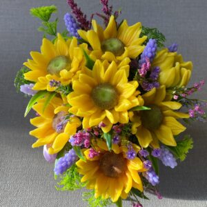 Sunflowers and Lavender Soap Flower Bouquet uk