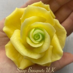 yellow rose flower - handmade soap gift box
