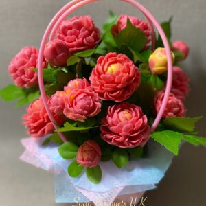 Luxury gift for her - Lage Bouquet of Soap Flowers. Pink Peonies