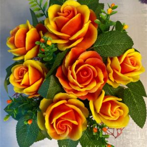 Handmade Gift for Her – Luxury Two-Tone Rose Soap Flowers