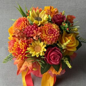 Autumn-Inspired Vegan Soap Flower Bouquet – A Luxurious & Lasting Special Gift for Women