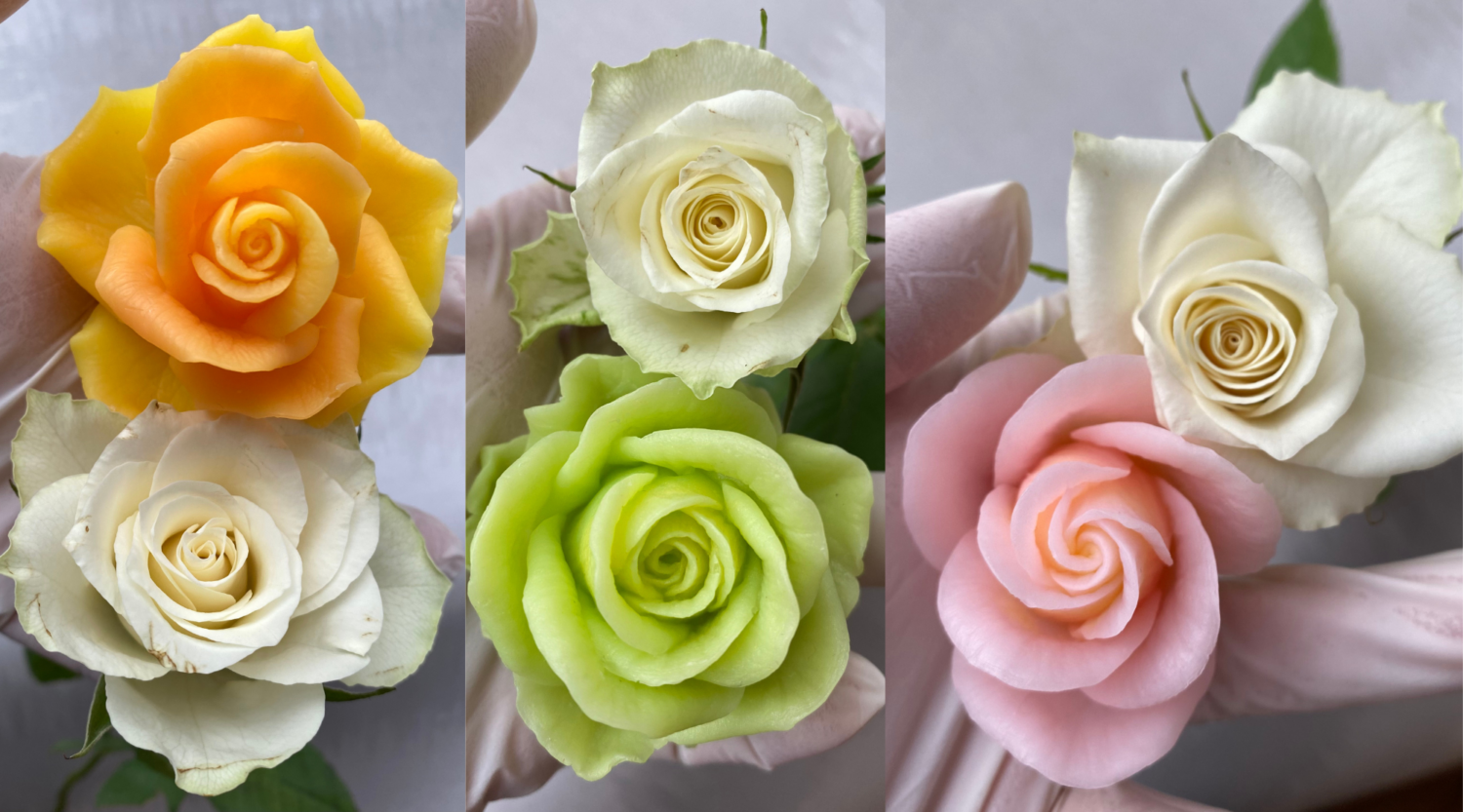 Soap Flowers Roses vs Fresh Roses