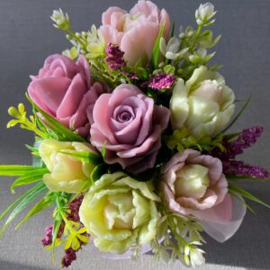 Romantic Spa Gift for Her. Rose Soap Flowers