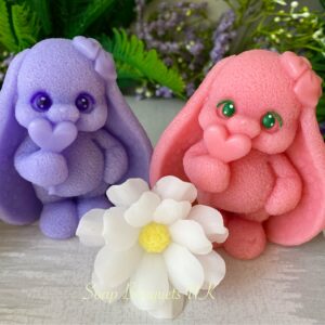 easter bunny soap pink
