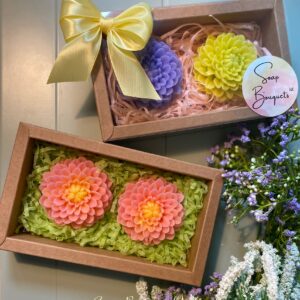 Dahlia Soap Flowers