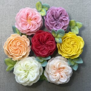 English Rose Flower Soap Custom soap gift box English roses in mix colours