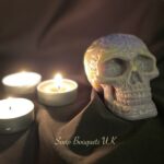 Handmade large skull soap with Celtic patterns – spooky Halloween gift UK