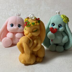 easter bunny candle handmade soy wax