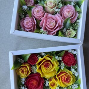 soap flower gift box with handmade rose soaps UK